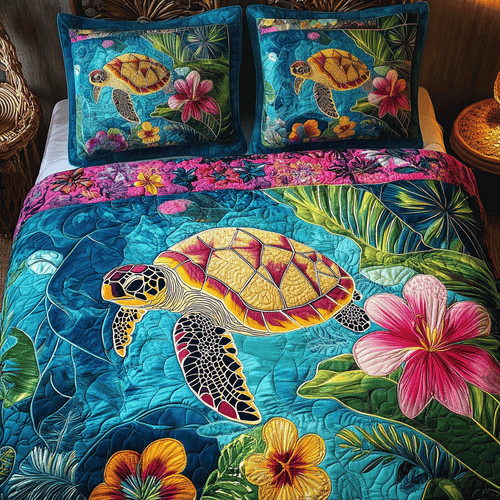 Ocean Breeze 3-Piece Quilted Bedding Set - Single (59" x 70")