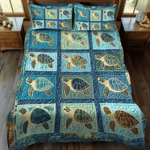 Ocean Breeze 3-Piece Quilted Bedding Set - Single (59" x 70")