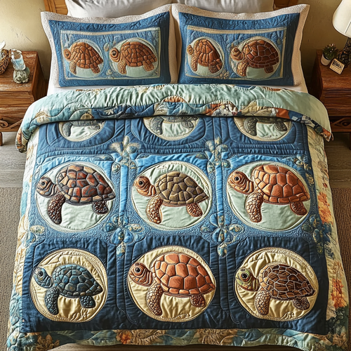 Ocean Drift 3-Piece Quilted Bedding Set - Single (59" x 70")