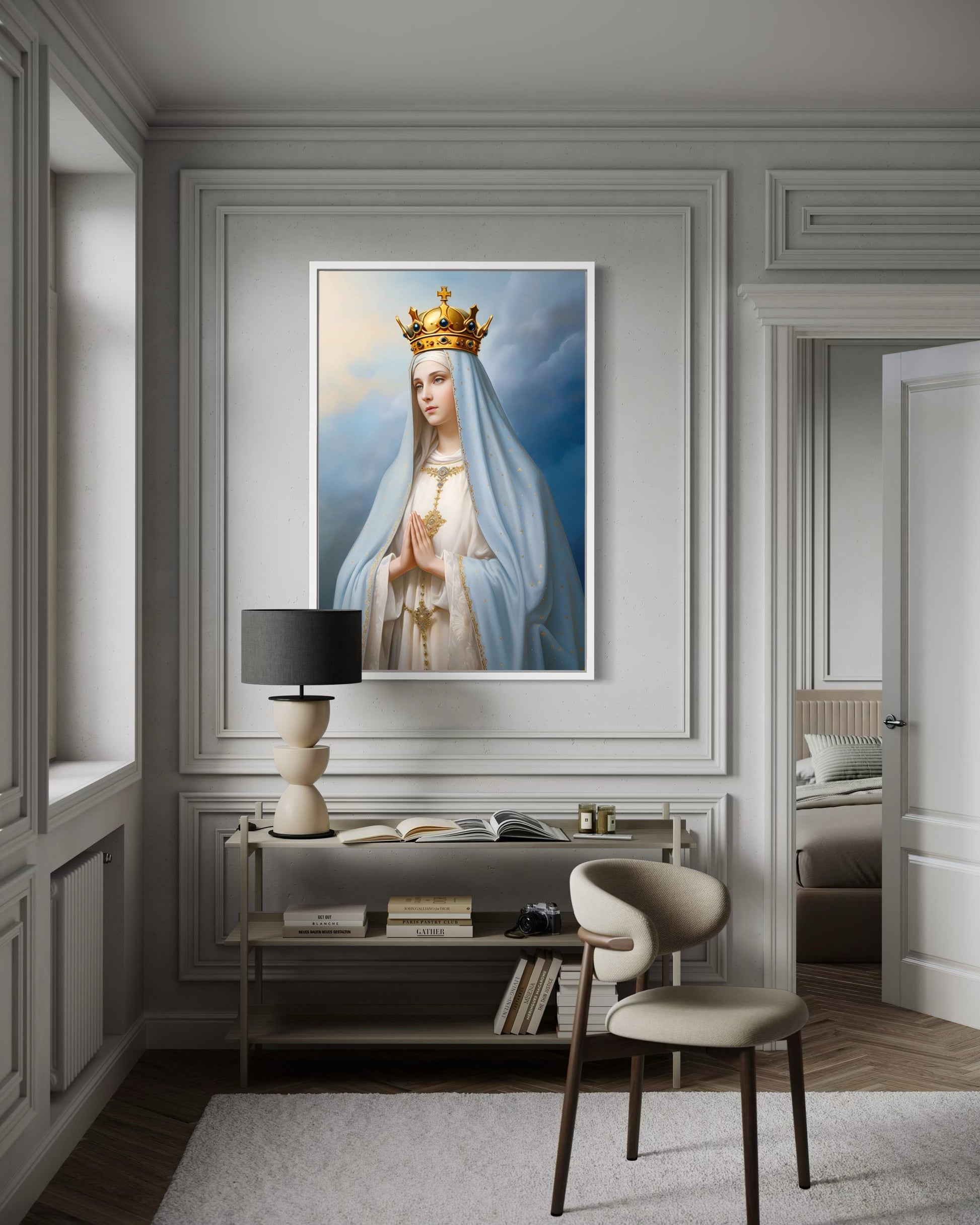 Our Lady of Fatima Framed Canvas Wall Art
