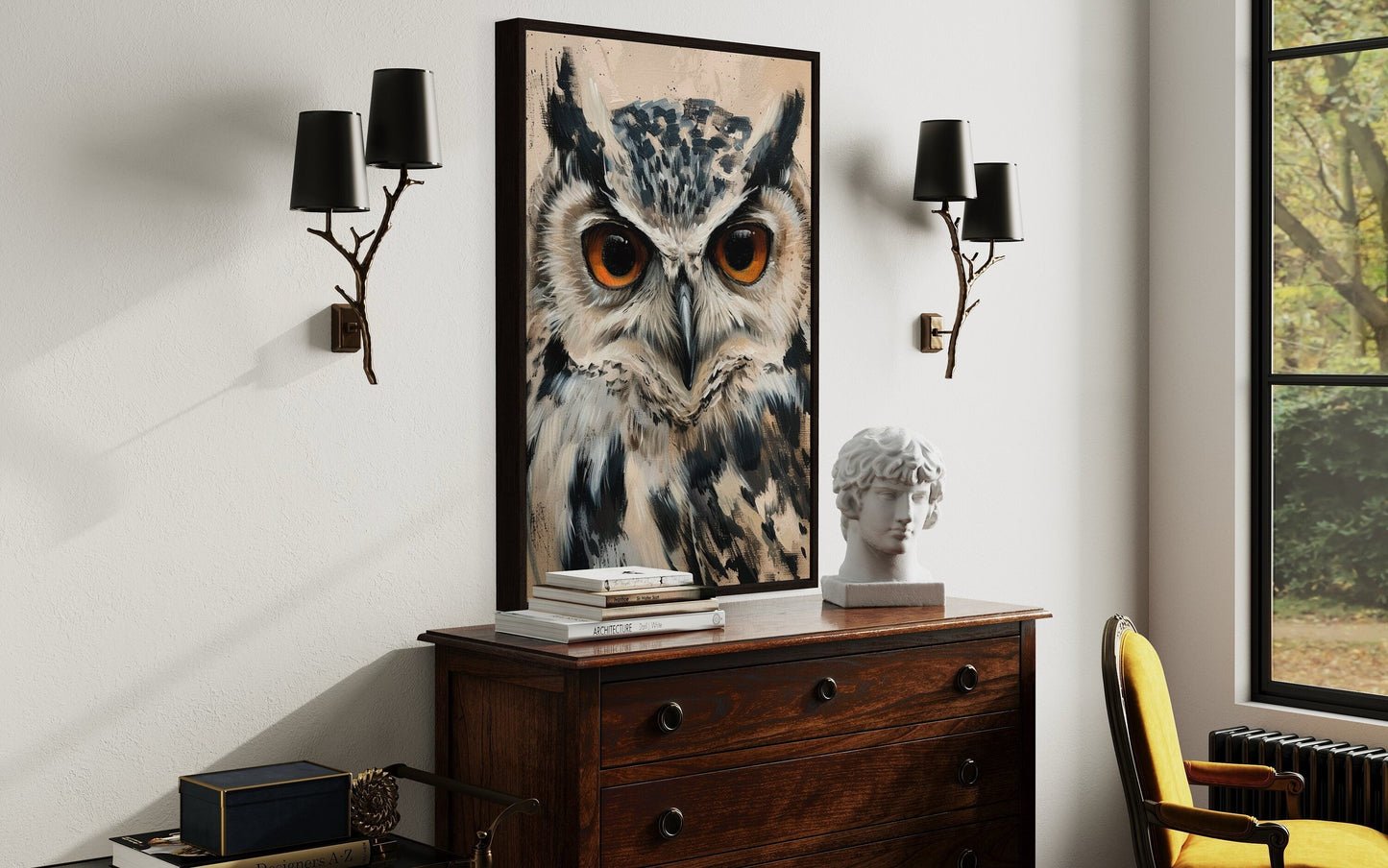 Owl Framed Canvas Wall Art