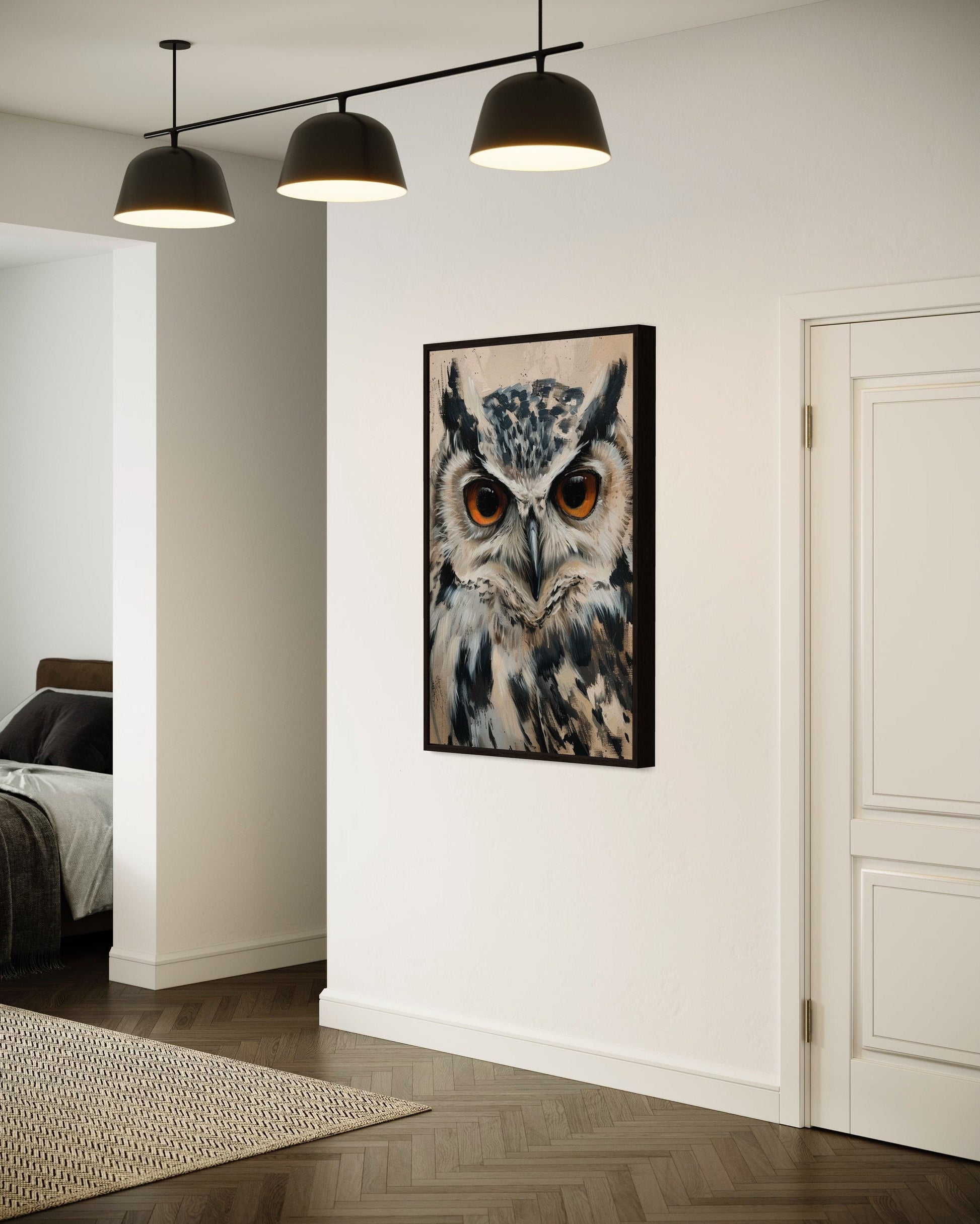 Owl Framed Canvas Wall Art
