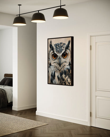 Owl Framed Canvas Wall Art