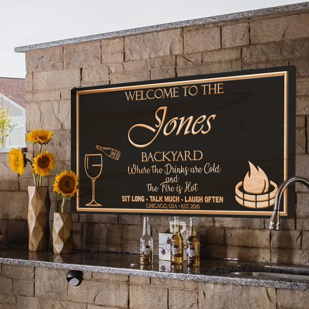 Backyard Sign - canvas
