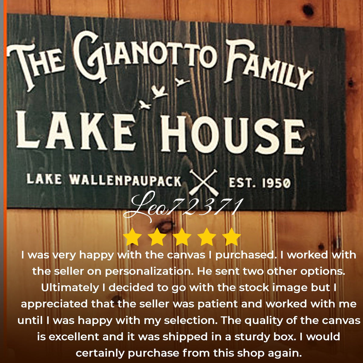 Rustic Family Lake House Sign