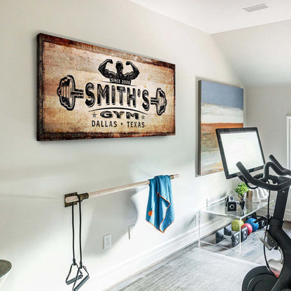 Gym Sign III - Style 1 - canvas