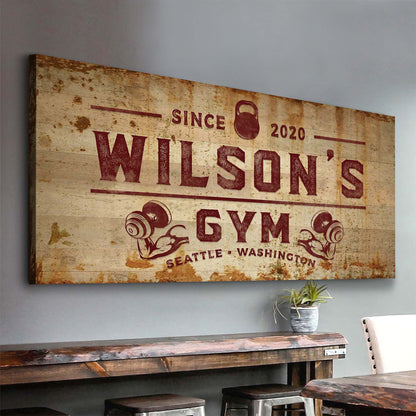 Gym Sign XIV - canvas
