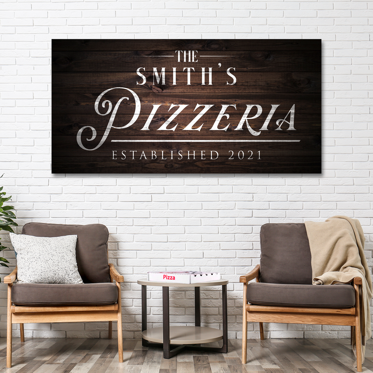 Pizzeria Sign - Style 1 - canvas