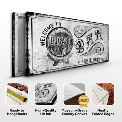 Bar Sign - 48"x24", Style 1 - canvas