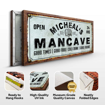 Man Cave Sign - canvas