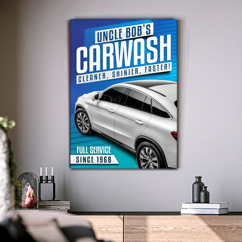 Car Wash Sign - canvas