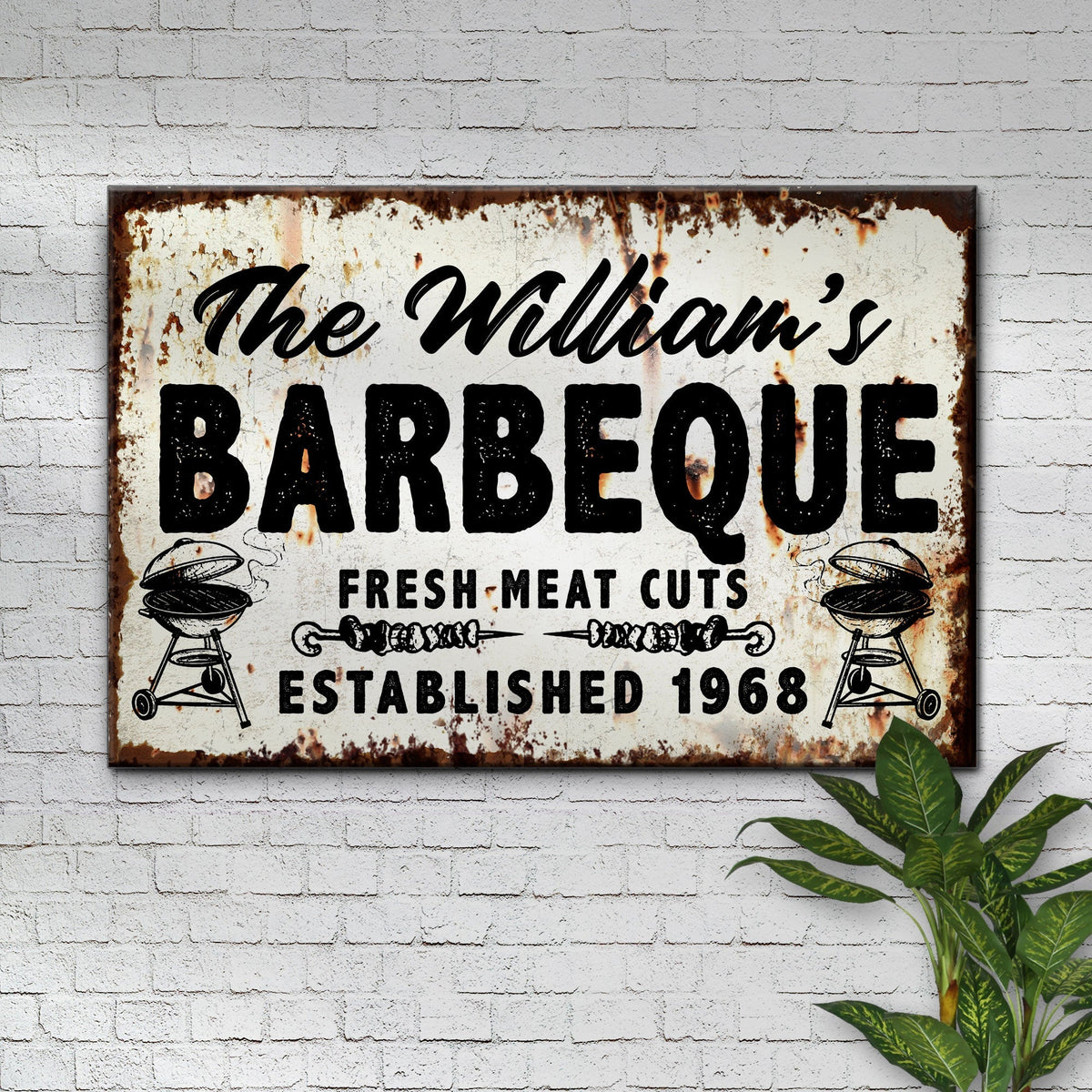 BBQ Sign IV - canvas