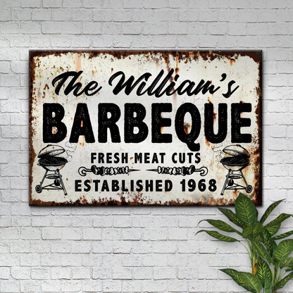 BBQ Sign IV - canvas
