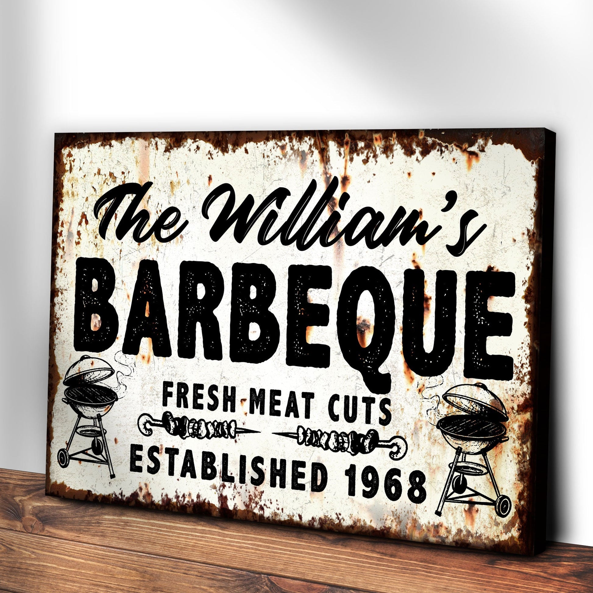 BBQ Sign IV - canvas