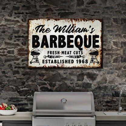 BBQ Sign IV - canvas