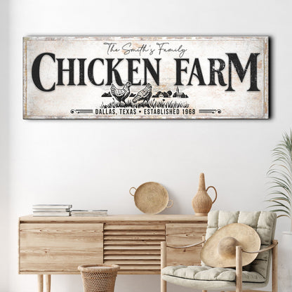 Chicken Family Farm Sign