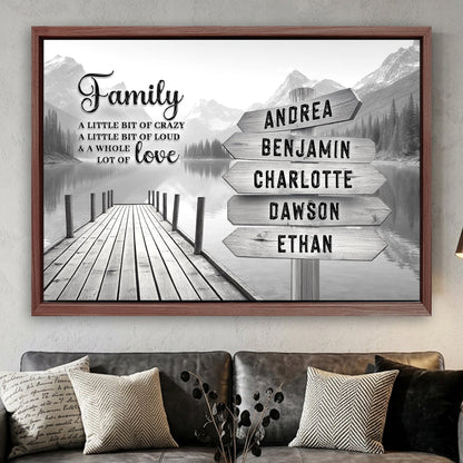 Family A Whole Lot Of Love Grey Wall Sign