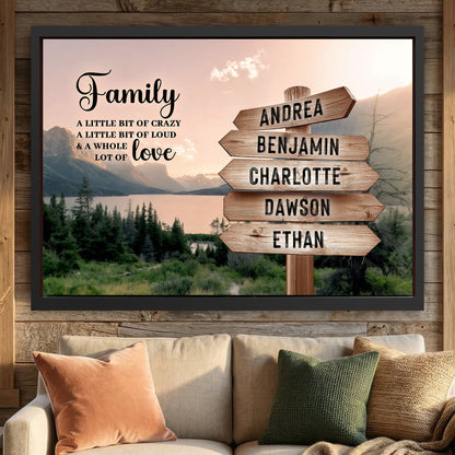 Family Whole Lot Of Love Mountain Wall Sign