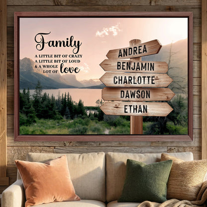 Family Whole Lot Of Love Mountain Wall Sign