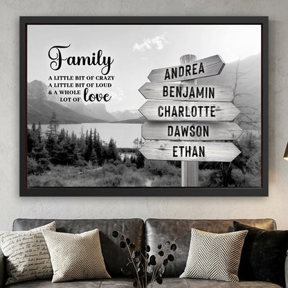 Family Whole Lot Of Love Grey Mountain Wall Sign