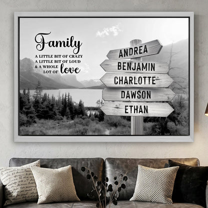 Family Whole Lot Of Love Grey Mountain Wall Sign