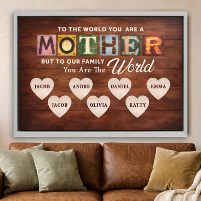 Mother You Are Our World Sign