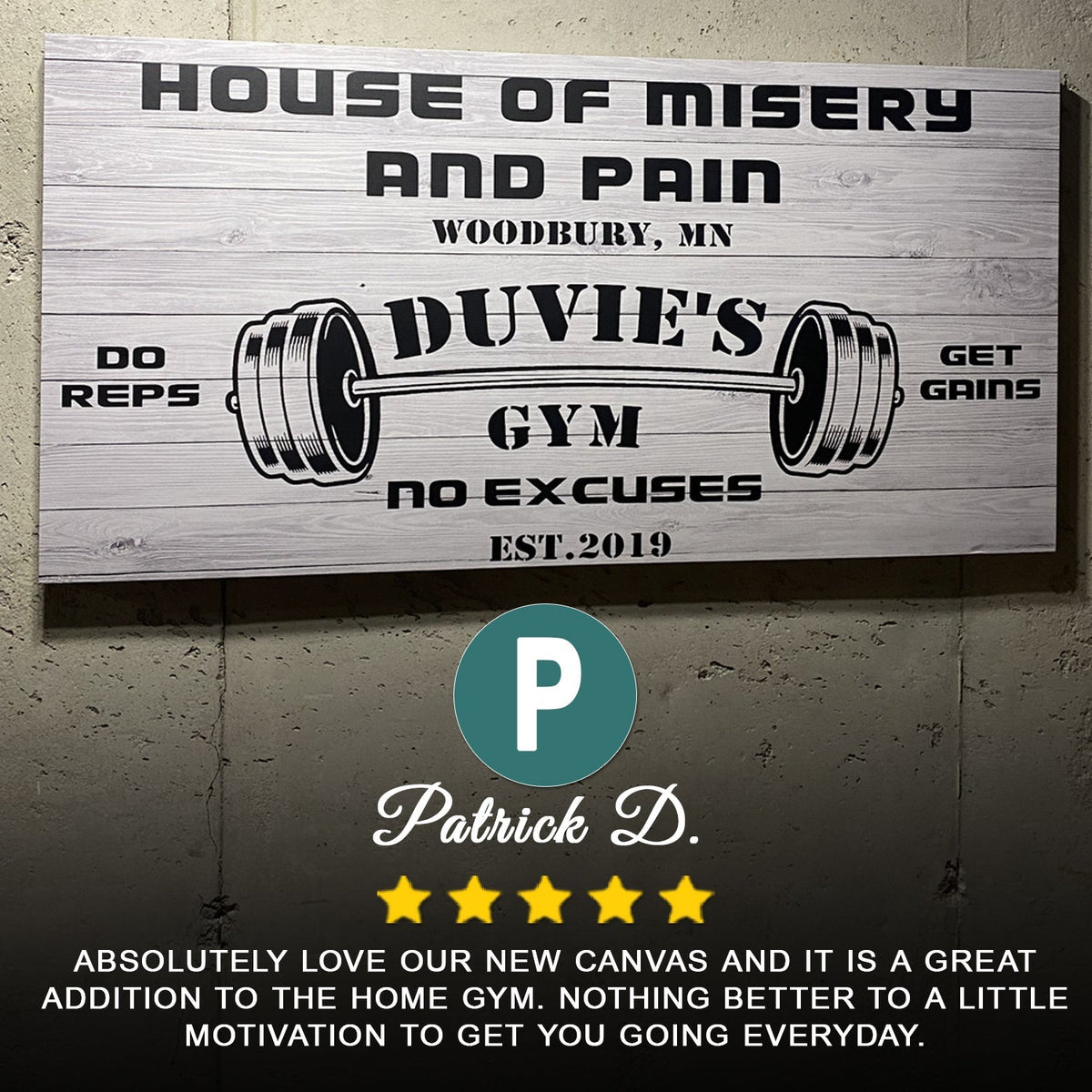 Gym Sign IV - canvas