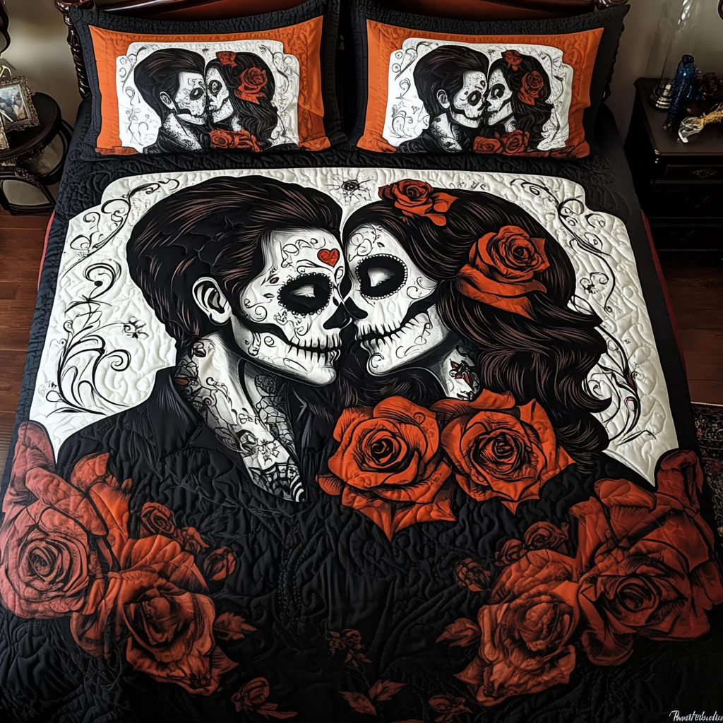 Passion Beyond Death 3-Piece Quilted Bedding Set - Single (59" x 70")