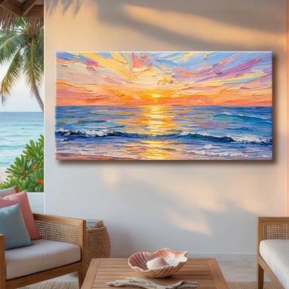 Pastel Ocean Sunset Impression