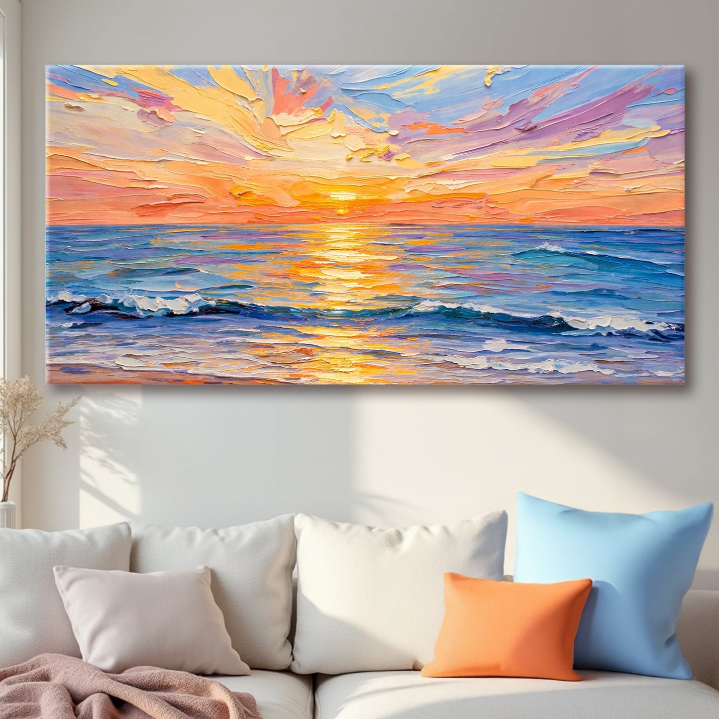 Pastel Ocean Sunset Impression