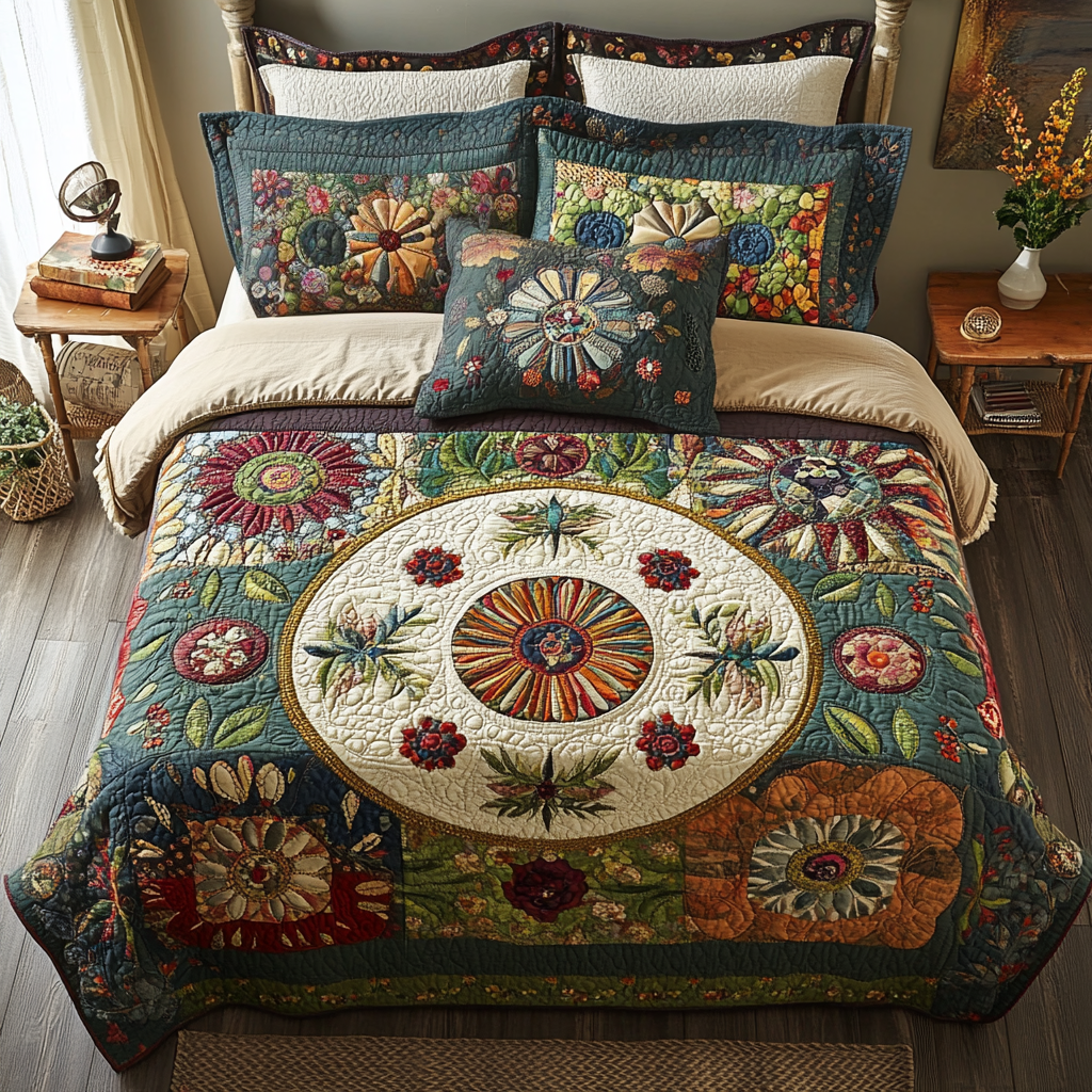 Patchwork Grace 3-Piece Quilted Bedding Set - Single (59" x 70")