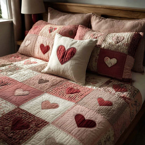 Patchwork Love 3-Piece Quilted Bedding Set - Single (59" x 70")