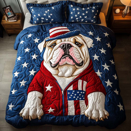 Patriot Pup Stance 3-Piece Quited Bedding Set - Single (59" x 70")