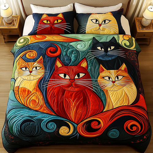 Paw Cloud 3-Piece Quilted Bedding Set - Single (59" x 70")