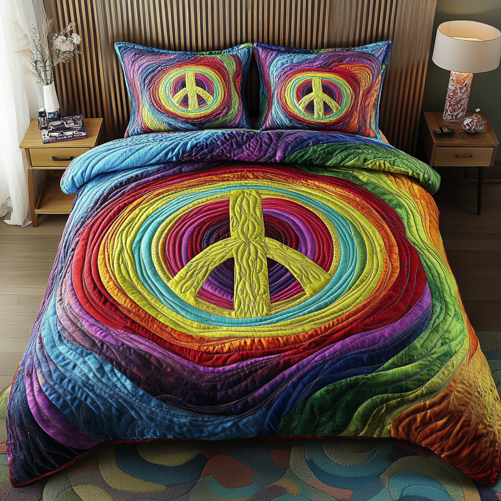 Peaceful Dreams 3-Piece Quilted Bedding Set - Single (59" x 70")