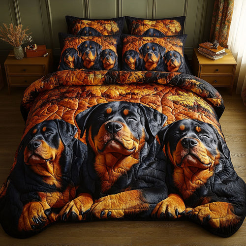 Peaceful Trio 3-Piece Quilted Bedding Set - Single (59" x 70")