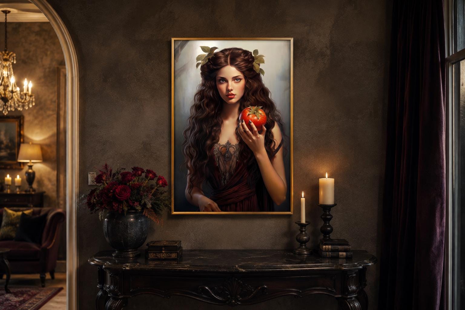 Persephone Greek Goddess Canvas Wall Art