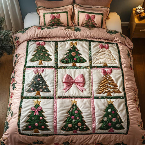 Pink Elegance 3-Piece Quilted Bedding Set - Single (59" x 70")