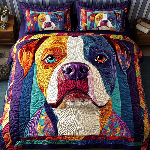 Pitbull Bond 3-Piece Quilted Bedding Set - Single (59" x 70")