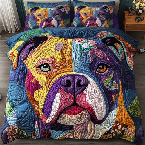 Pitbull Life 3-Piece Quilted Bedding Set - Single (59" x 70")