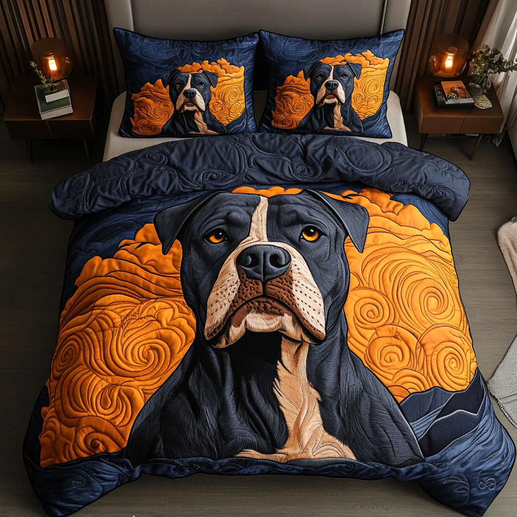 Pitbull Spirit 3-Piece Quilted Bedding Set - Single (59" x 70")