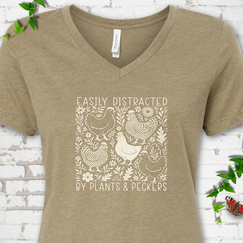 Plants & Peckers V-Neck T-Shirt