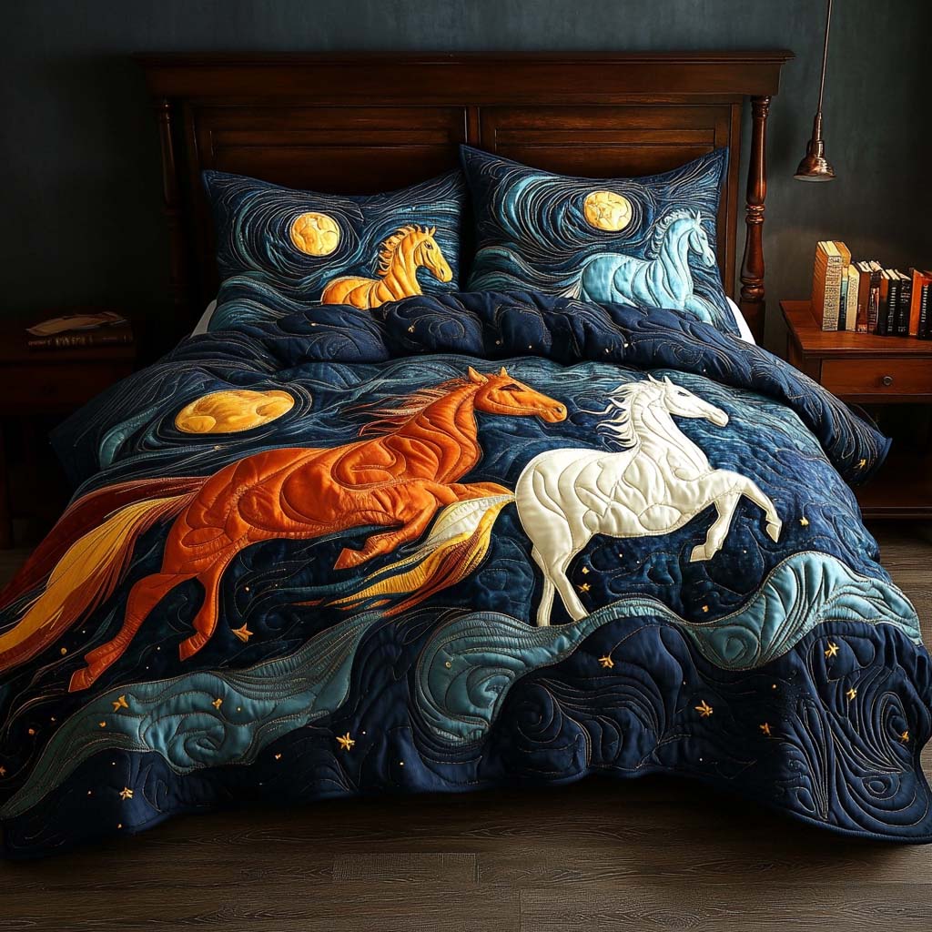 Polar Gallop 3-Piece Quilted Bedding Set - Single (59" x 70")
