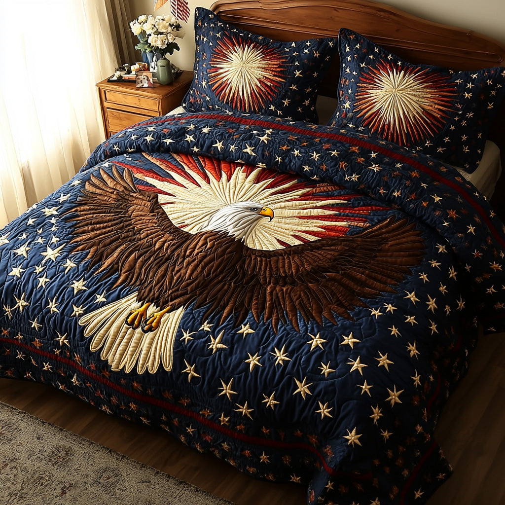 Proud Wings 3-Piece Quilted Bedding Set - Single (59" x 70")