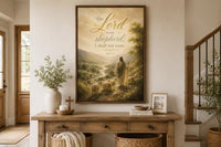 Psalm 23 Canvas Art - Bible Verse Canvas | Religious Home Decor Vertical Print for Family Room