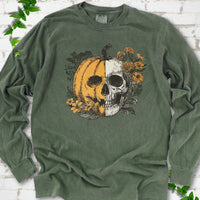 Pumpkin Skull LS T-Shirt