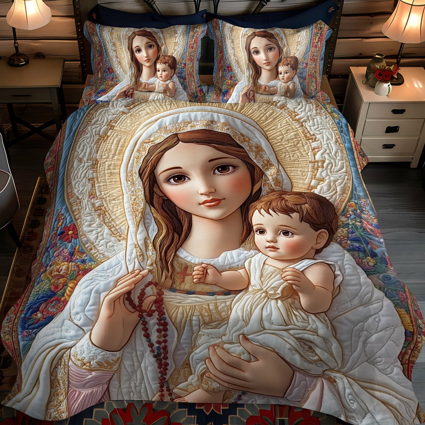 Pure Devotion 3-Piece Quilted Bedding Set - Single (59" x 70")