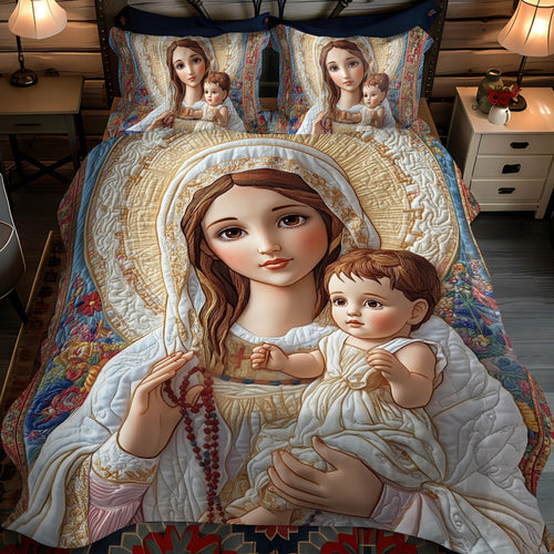 Pure Devotion 3-Piece Quilted Bedding Set - Single (59" x 70")