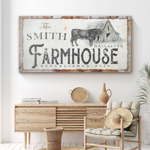 Rustic Farmhouse Sign (made for your order) - canvas