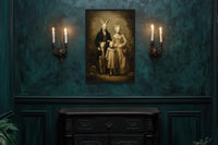 Rabbit Cult Family Victorian Portrait Framed Canvas Wall Art